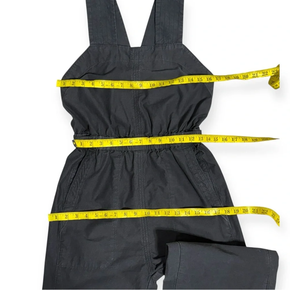 Everlane The Fatigue Apron Cotton Linen Jumpsuit Size 00 Small washed black